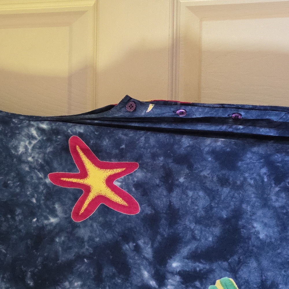 Blue Sleeveless Dress with Starfish & Shells - Picture 2 of 6